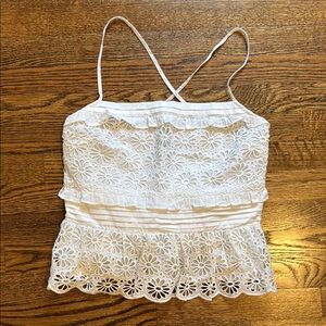 Elegant White Lace Women's Top